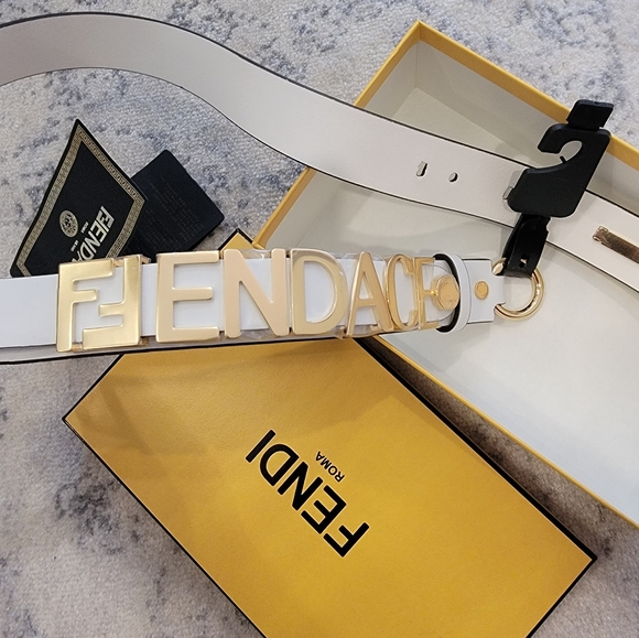 NWT FENDACE FENDI VERSACE BELT SIZE 85/34 - Picture 2 of 4